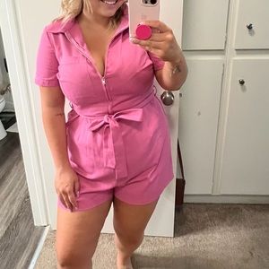 Pink ASOS Curve Romper
